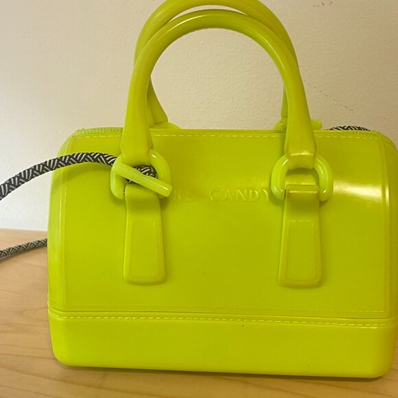 FURLA 2022 SS Limited Collection RECANDY Mini bag Lime Pre-owned - Picture 3 of 5